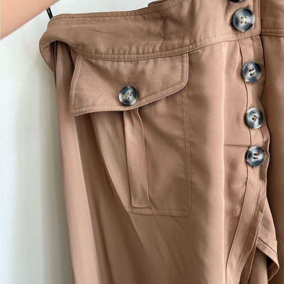 Self-Portrait Camel Midi Asymmetrical Skirt - Size US4 - Picture 8 of 8